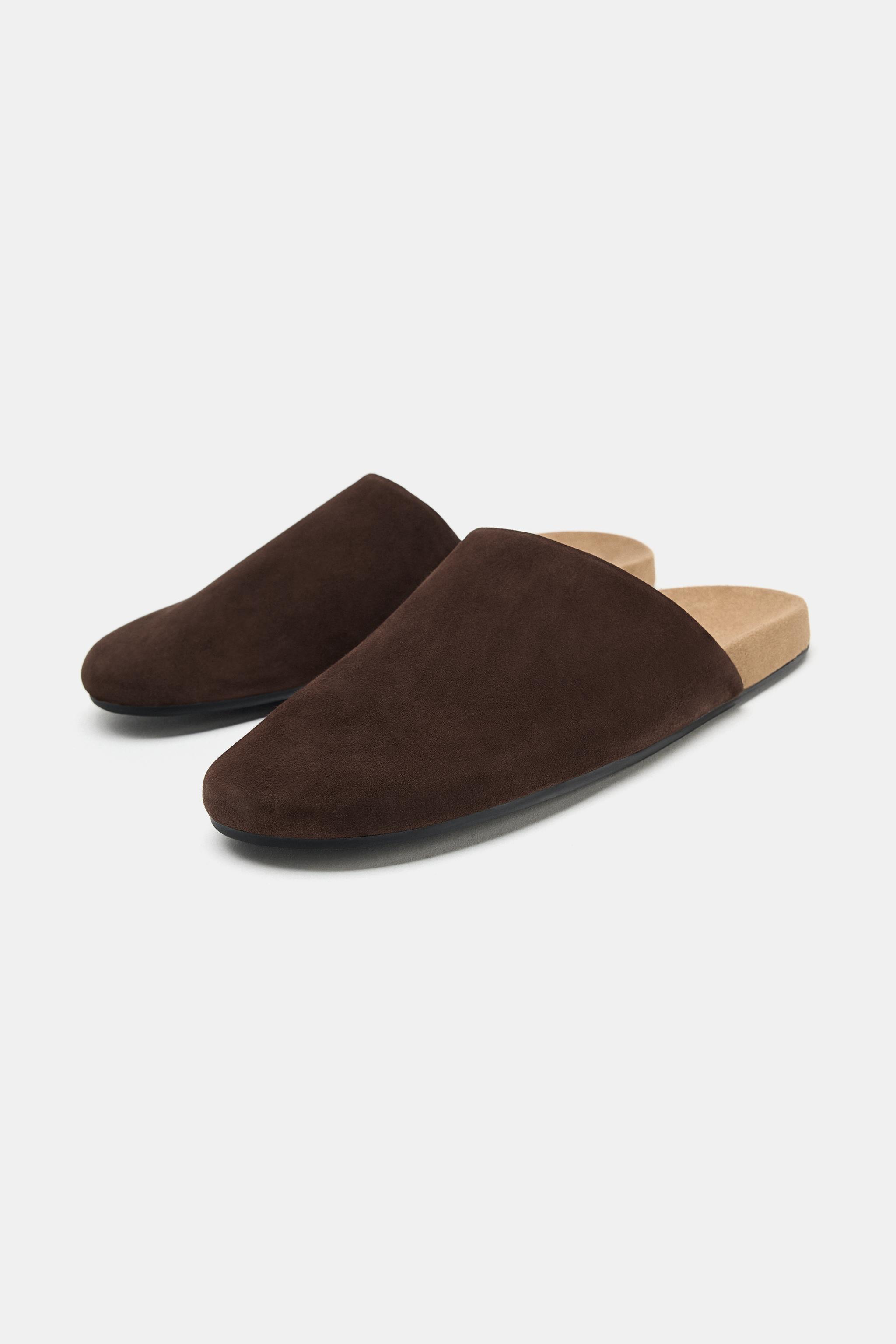 MULES PLATES EN CUIR